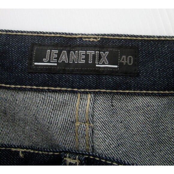 VINTAGE Hip Hop Jeans 40 Jeanetix Baggy Loose Denim Flap Pockets 40X31 - Picture 7 of 9